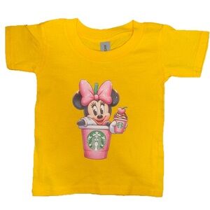 Mini Mouse Graphic T-Shirt Kids 2T Yellow NEW